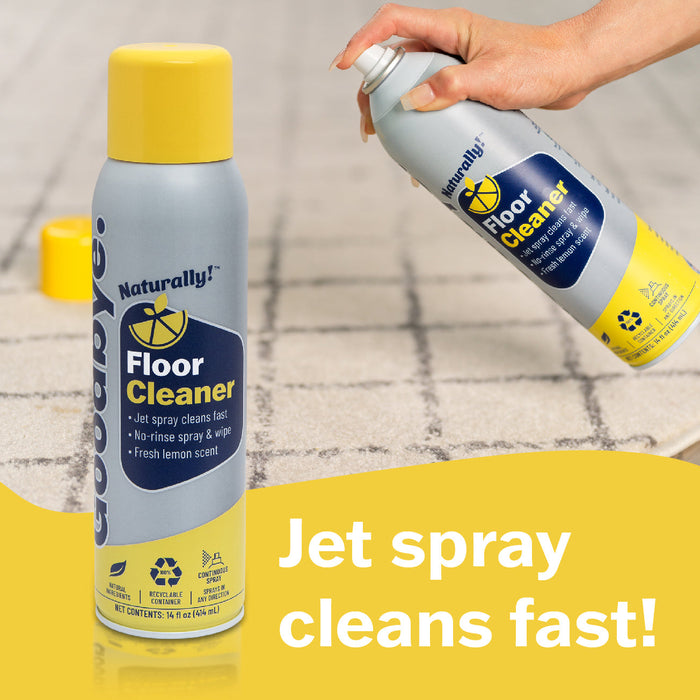 Goodbye Naturally Floor Cleaner jet spray cleans fast